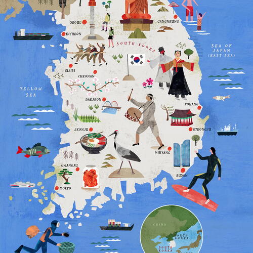 Map of South Korea