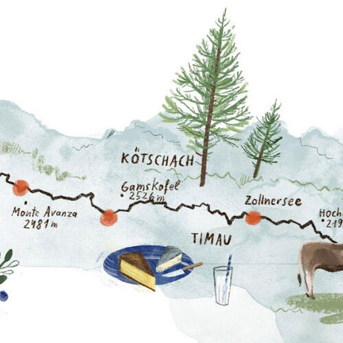 Map of hiking trails