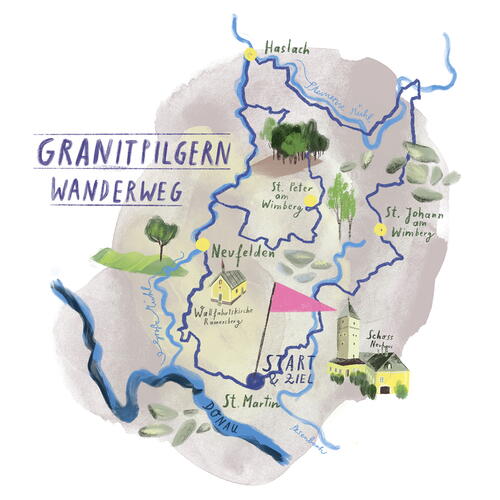 Map of hiking trails