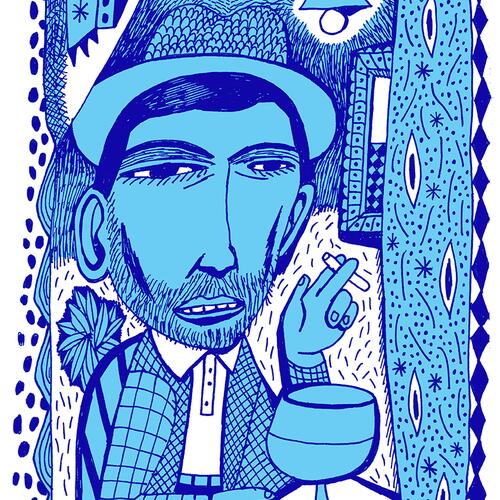 blue portrait