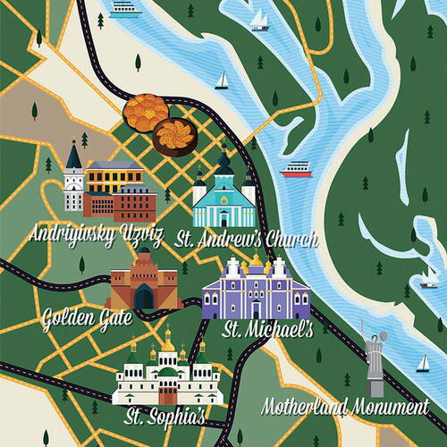 Map of Kiev