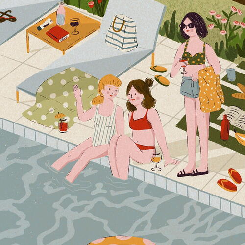 LAURA BY THE POOL