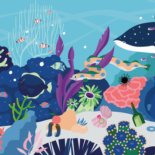 aquarium mural