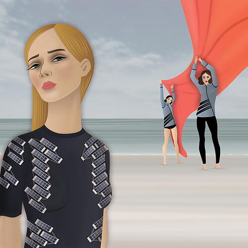 On the beach