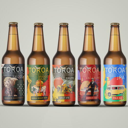 Toroa Beer Labels