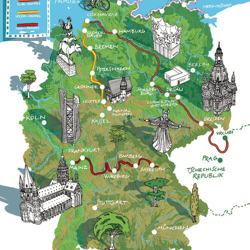 Map of Cycling Tours