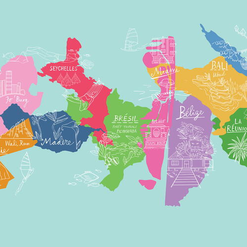 MAP OF SUNNY DESTINATIONS