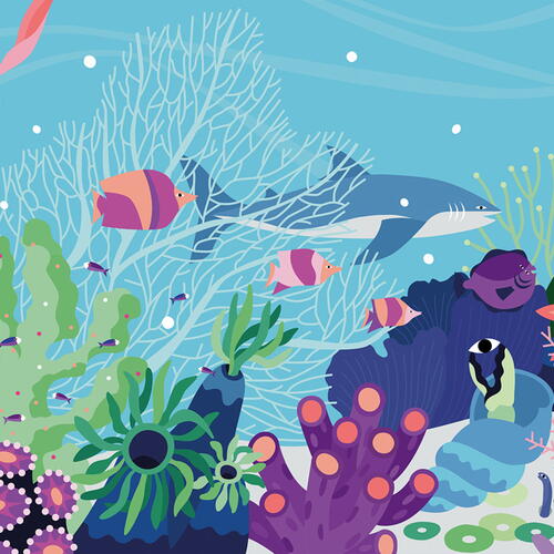 aquarium mural